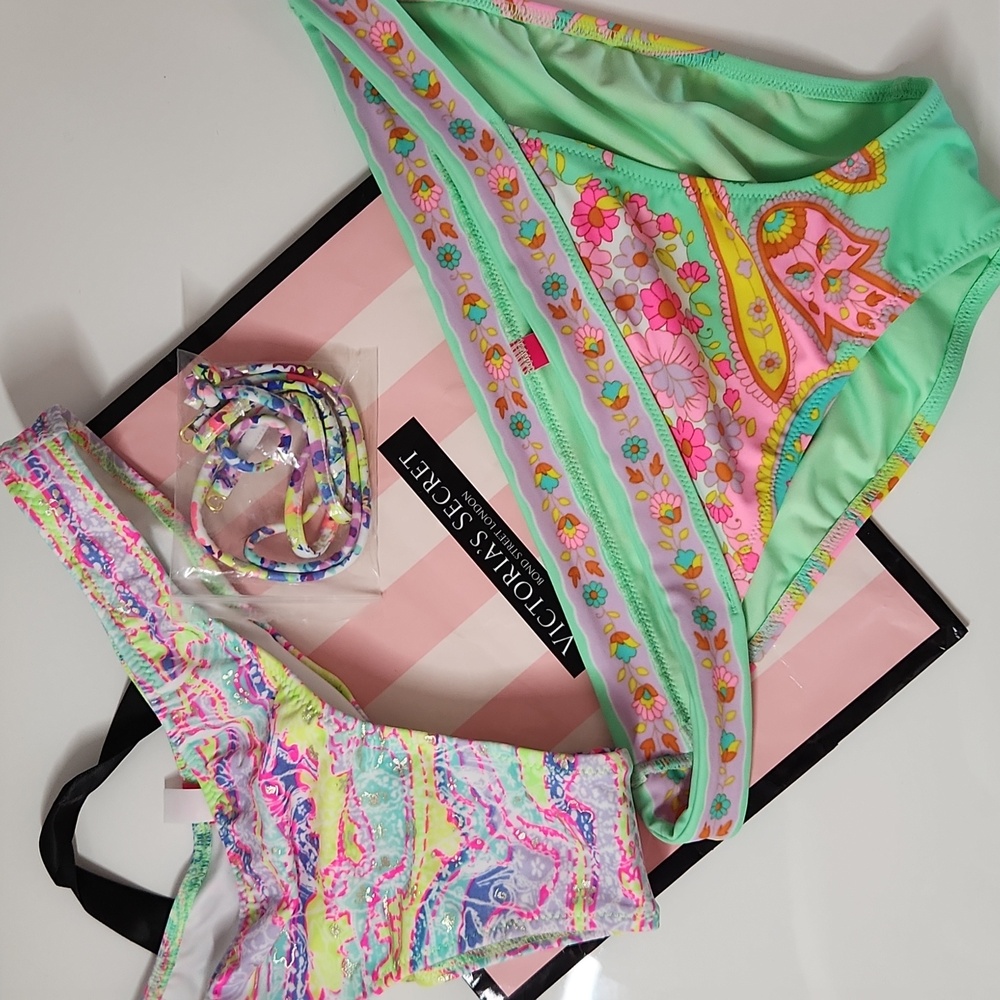 Victoria's Secret Swim 2 x bikini bottoms - new with hygenic liner no tags